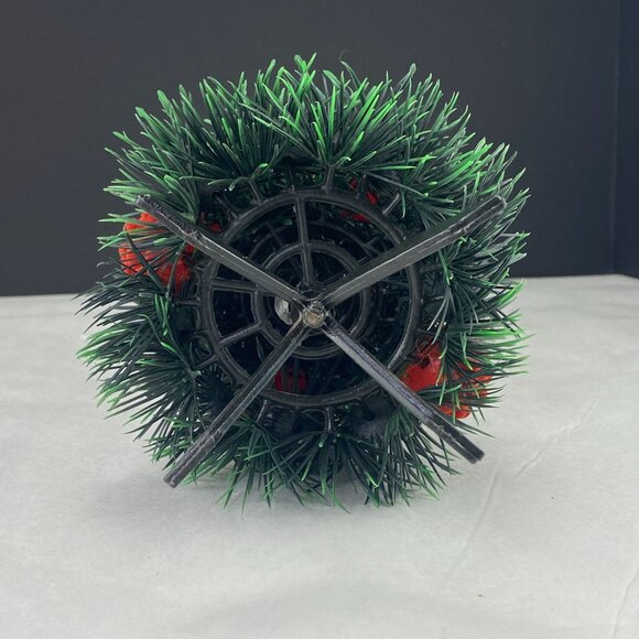 Vintage Plastic Tabletop Christmas Tree Flocked Birds 13 Inch - Picture 8 of 9